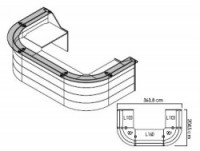 objekteinrichtung empfangstheke eiche aluminium