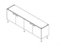 Sideboard mit Holztüren in hochwertigem Design. sideboard holz design