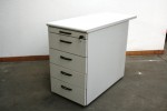 Standcontainer in lichtgrau mit Schubladen, günstig, gebraucht